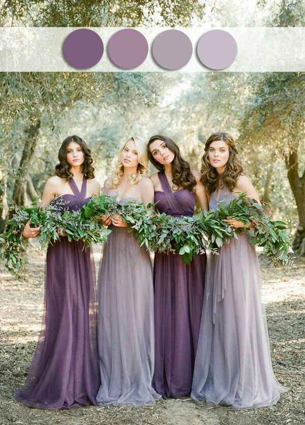 Bridesmaids color morado - 1