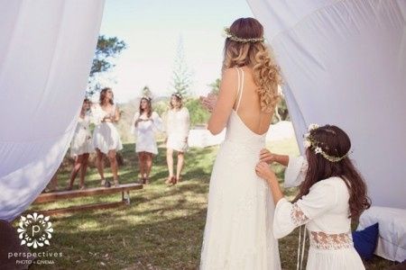 Boda en acantilado.