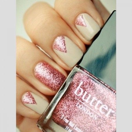 Manicura con glitter