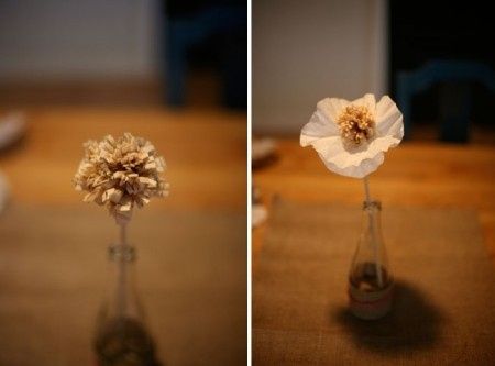 Flores de papel.