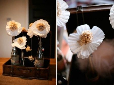 Flores de papel.