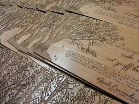 Invitaciones de Madera