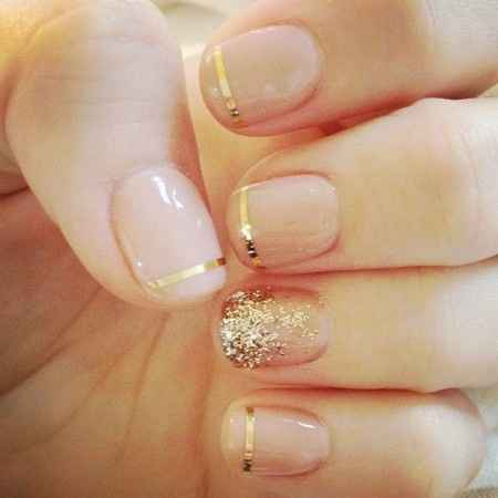 Manicura con glitter