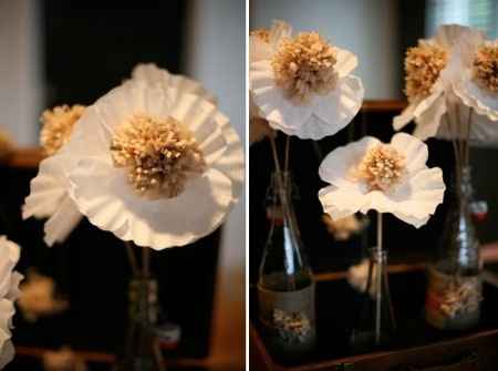 Flores de papel.