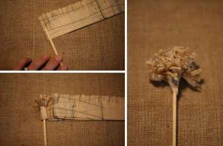 Flores de papel.