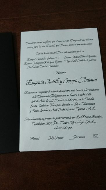 Invitaciones y argollas en mi poder - 2