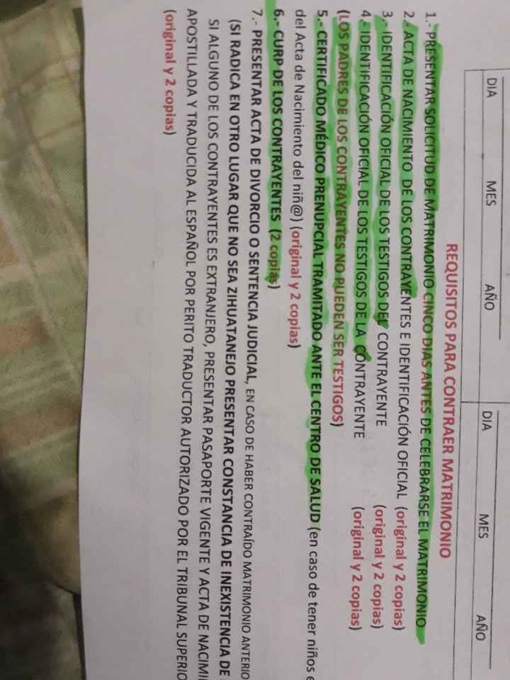 Trámites para boda civil - 1
