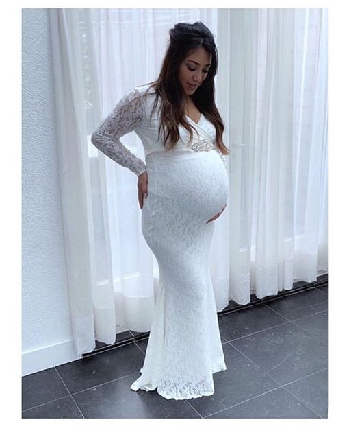 Vestido de novia ceremonia civil para embarazadita - 1