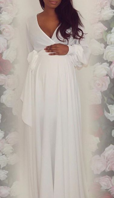 Vestido de novia ceremonia civil para embarazadita - 3