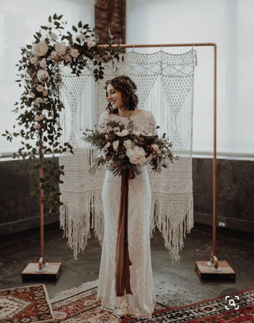 Wedding trend Macramé: Altar y ramo 💐 2
