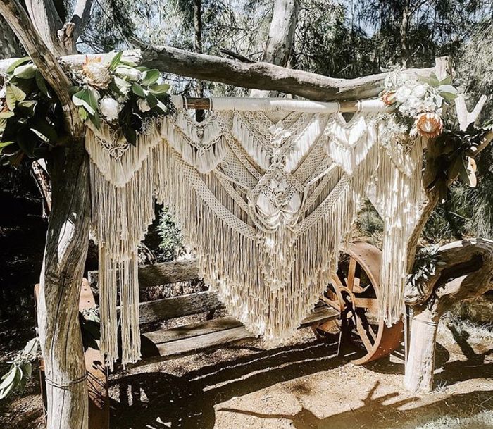 Wedding trend Macramé: Altar y ramo 💐 3