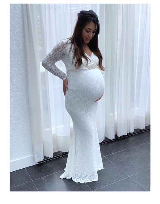Vestido de novia ceremonia civil para embarazadita - 1