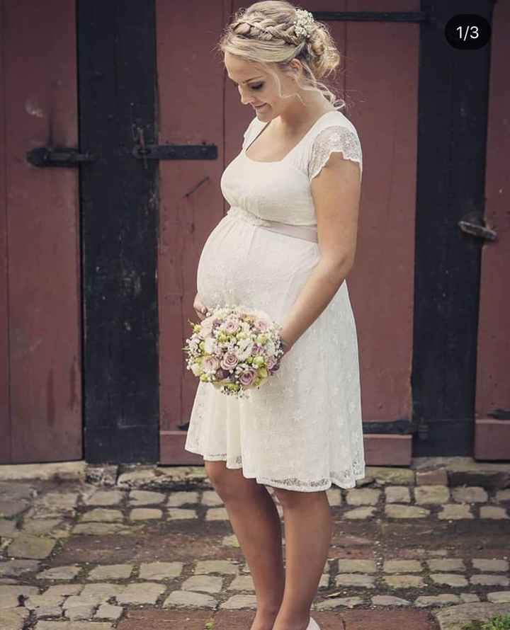 Vestido de novia ceremonia civil para embarazadita - 2