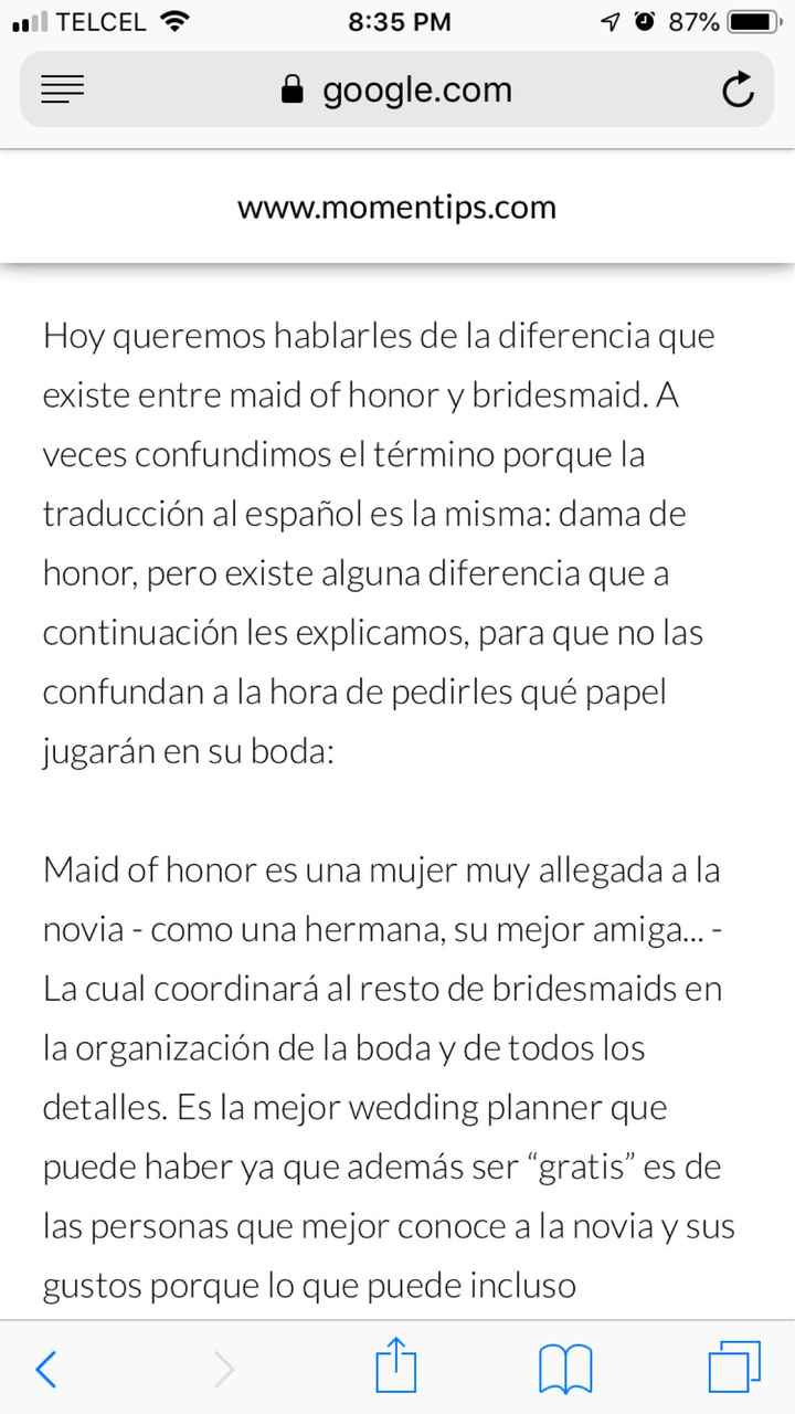 Vestido de damas de honor 2019 - 2