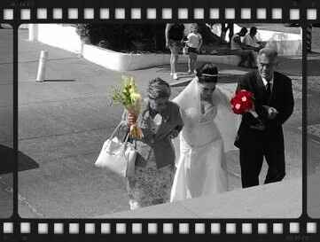 llegando a la iglesia