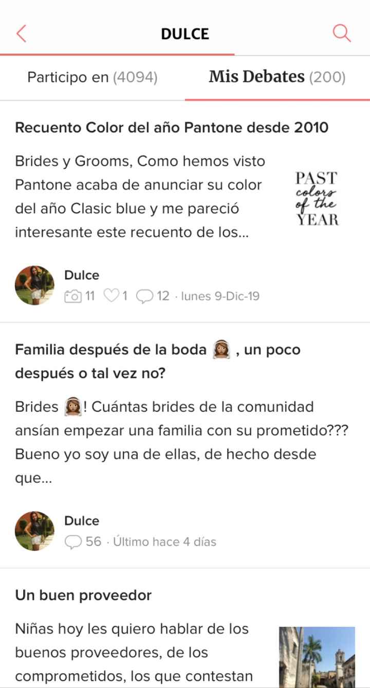 Cuantos debates en Bodas.com.mx llevan ? - 1
