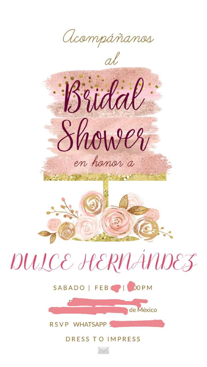 Invitaciónes bridal shower - 2