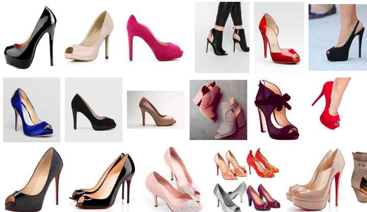 Peep toe shoes
