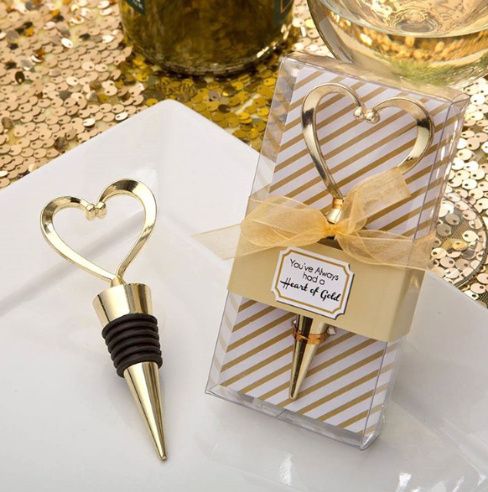 Tapo para vino en forma de corazón 
