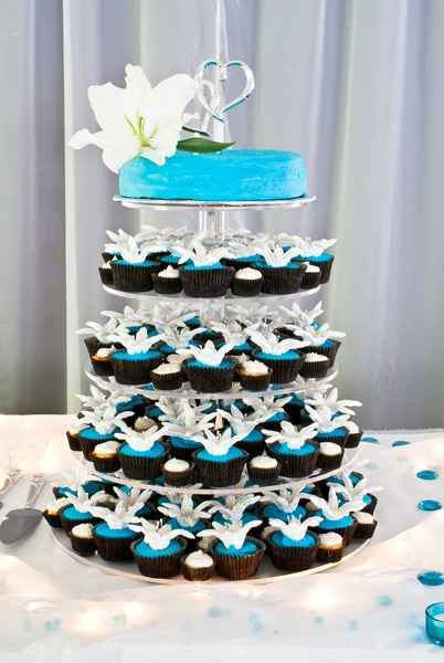 cupcake turquesa