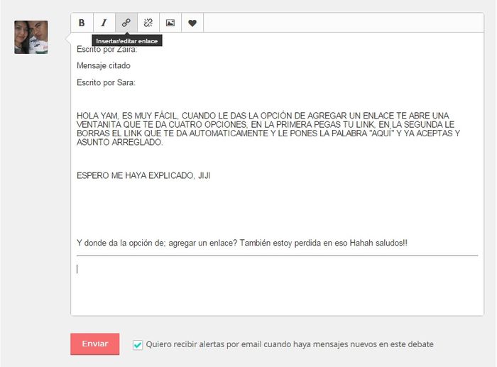 Agregar enlace