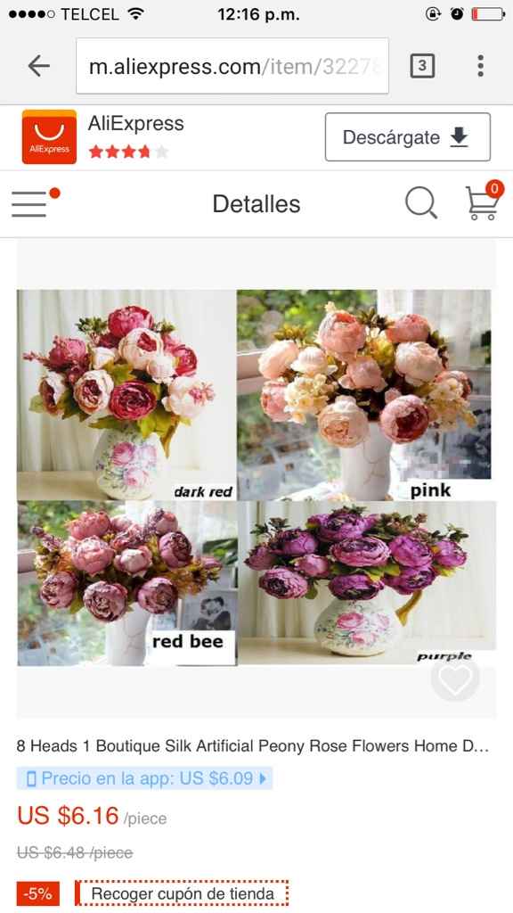 Mezclar flores naturales con peonias artificiales - 4