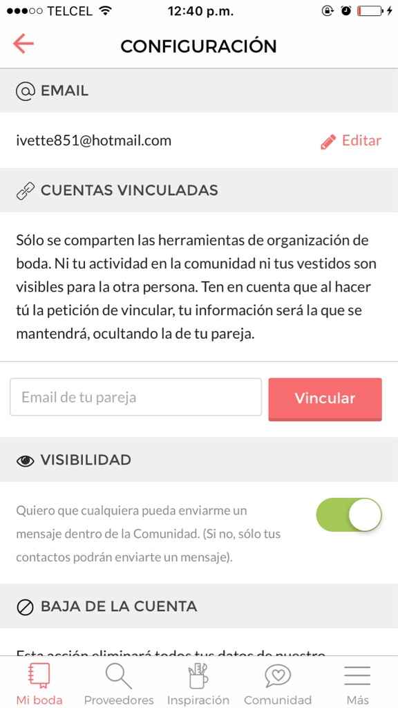 Como puedo vincular a mi pareja organizar juntos por la app? - 4