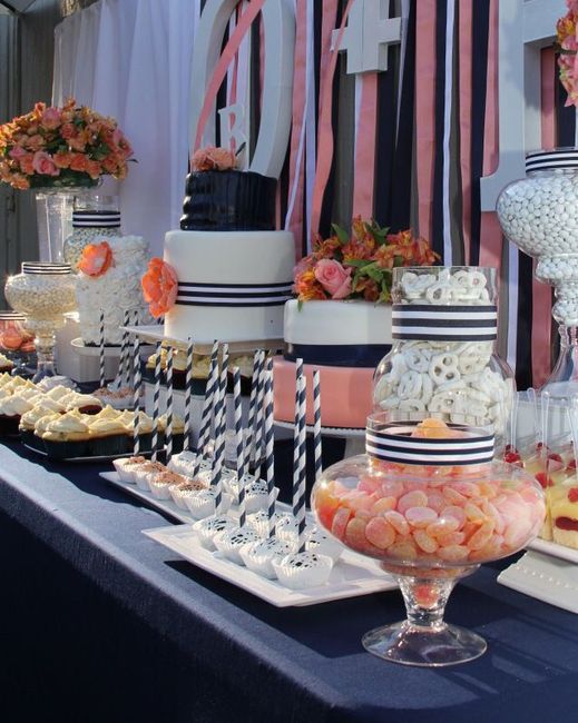 Combinaciones de colores navy blue y durazno! - 11