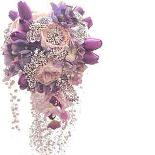 lila, vintaje, perlas