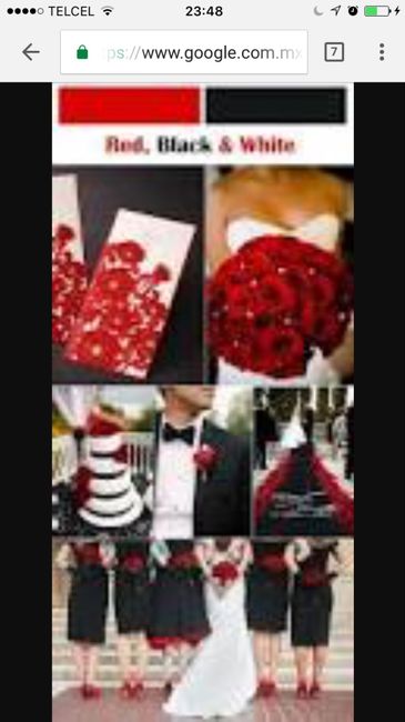 Combinaciones de colores en blanco y rojo - 1