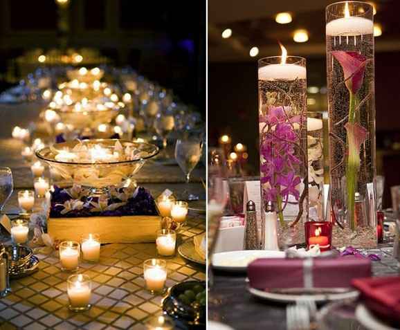 centro de mesa velas 12