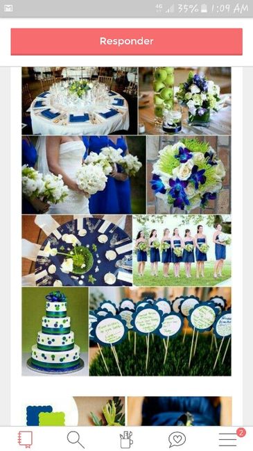 Combinaciones de colores en azul y verde - 2