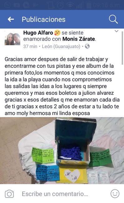 Su publicación en FB