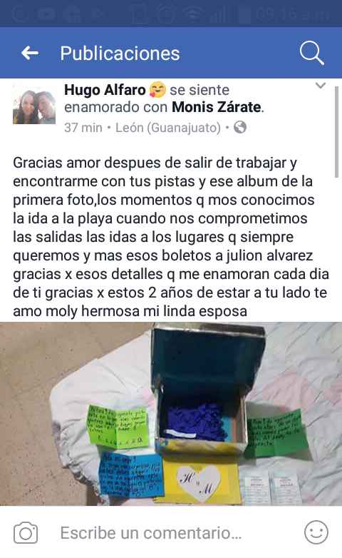 Su publicación en FB