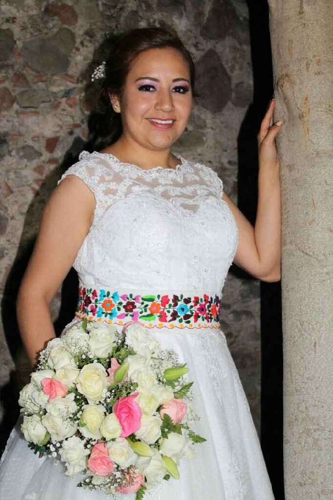 Vestido novia toques mexicanos - 1