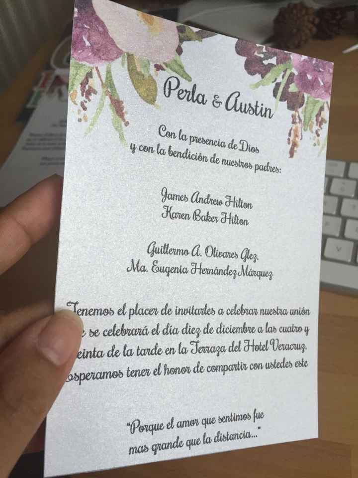 Invitaciones segunda clase