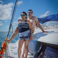 En el catamarán