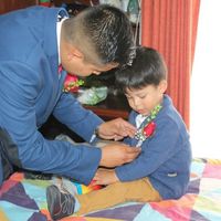 Azul traje para novio - 1