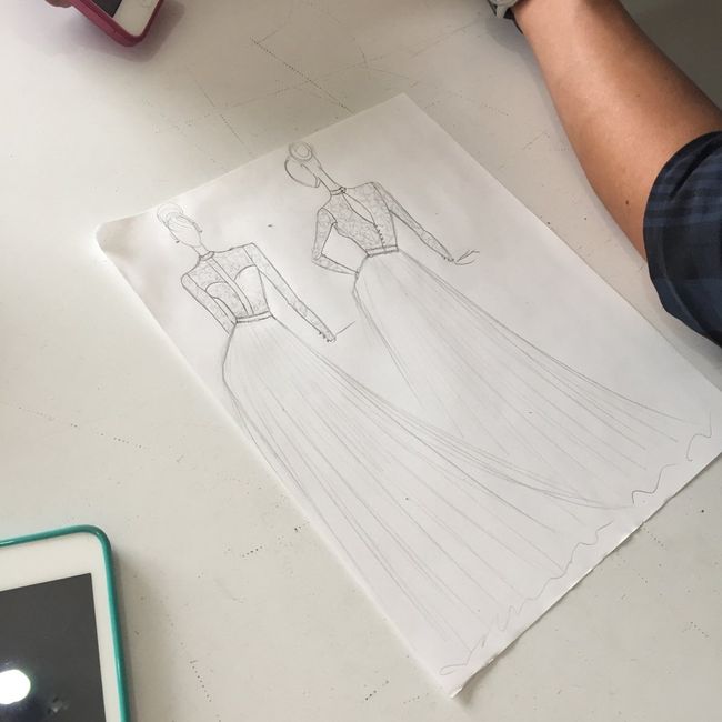 El primer boceto de mi vestido!!! - 1