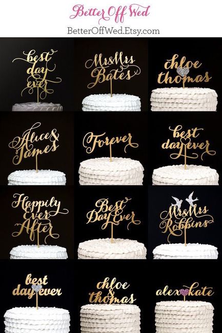 Del 1 al 10 ¿qué nota le das a este cake topper? - 1