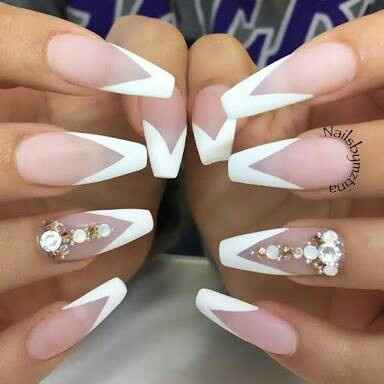 10 ideas de manicura francesa para novia - 2