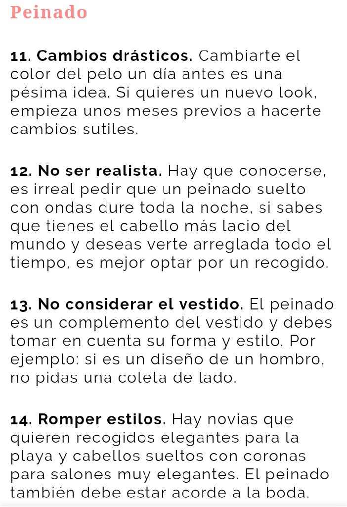 Los 100 errores más comunes en las bodas - 5