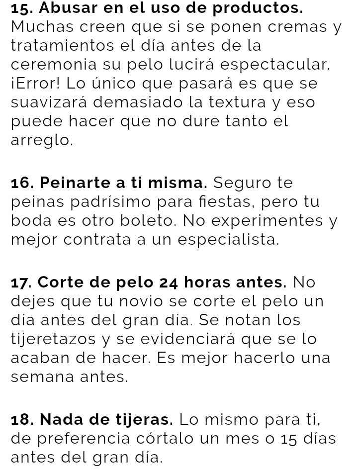 Los 100 errores más comunes en las bodas - 6