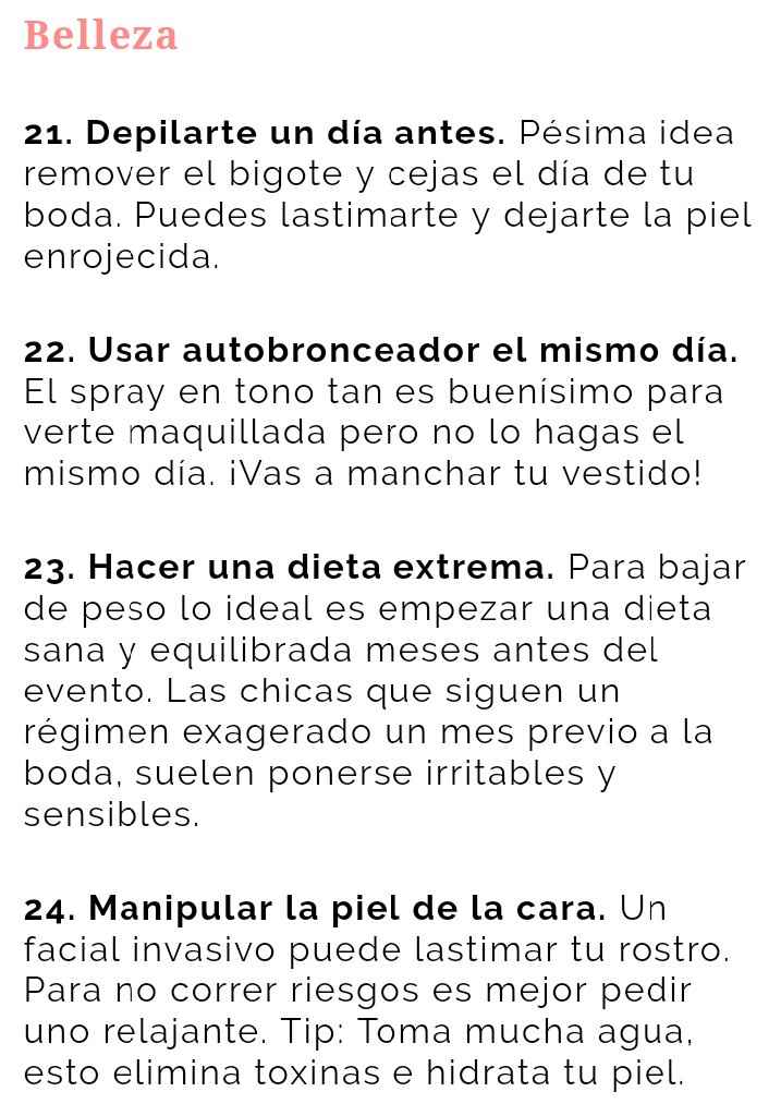 Los 100 errores más comunes en las bodas - 8