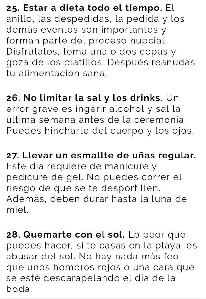 Los 100 errores más comunes en las bodas - 9