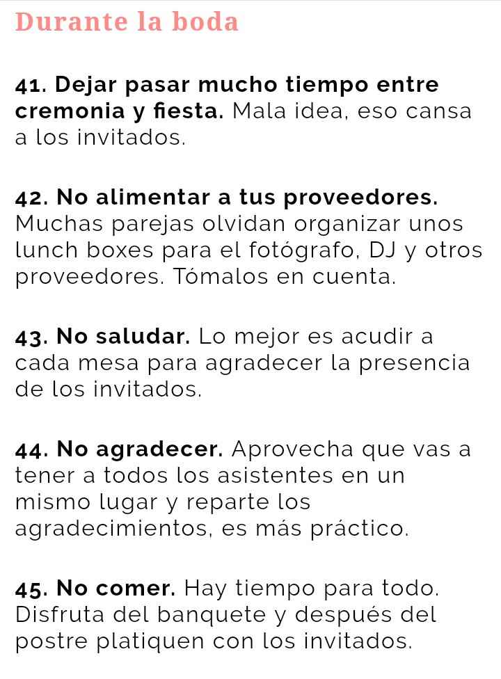 Los 100 errores más comunes en las bodas - 14