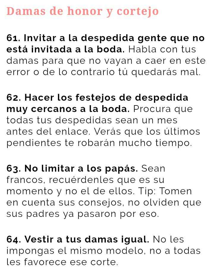 Los 100 errores más comunes en las bodas - 19