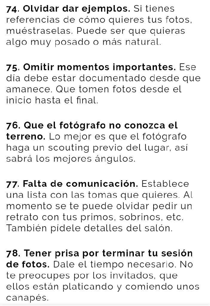 Los 100 errores más comunes en las bodas - 23