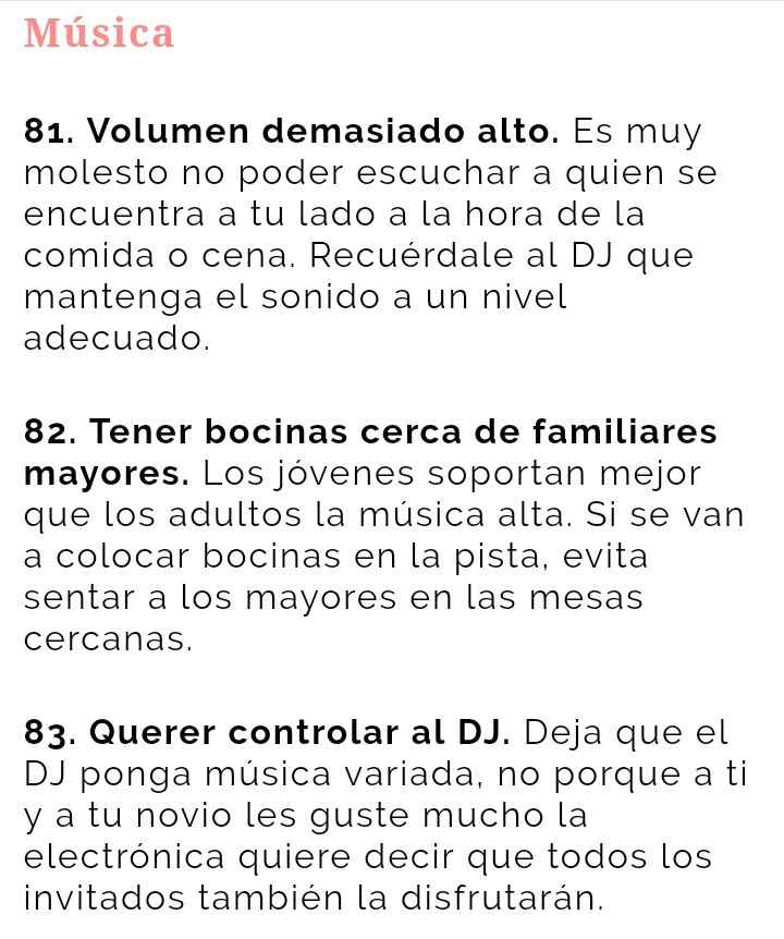 Los 100 errores más comunes en las bodas - 25