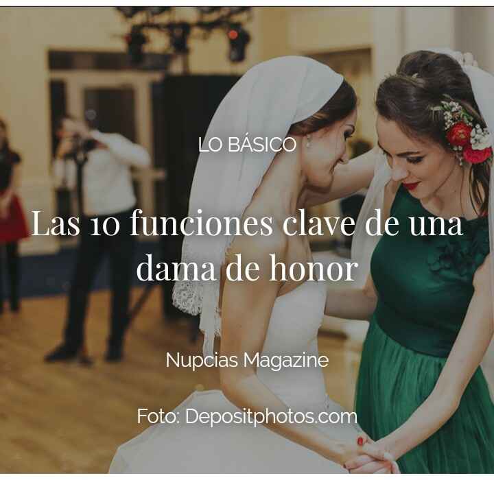 Las 10 funciones clave una dama de honor - 1
